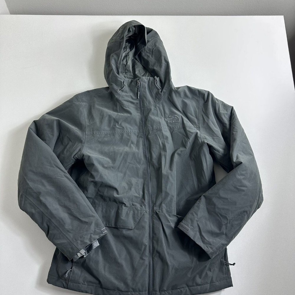 The North Face Dryvent 2 in 1 Jacket/Fleece Gray Mens Size Large Winter Ski